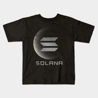 Vintage Solana SOL Coin To The Moon Crypto Token Cryptocurrency Blockchain Wallet Birthday Gift For Men Women Kids Kids T-Shirt